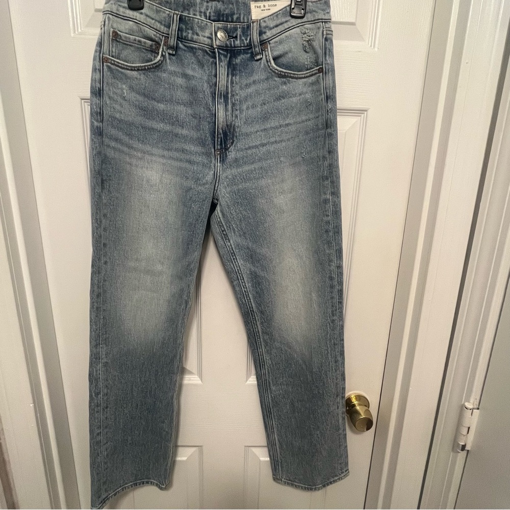 Rag and bone The Harlow mid-rise ankle straight light blue jeans BRAND NEW